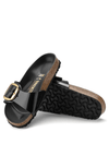 Birkenstock Madrid Big Buckle Sandal in High Shine Black