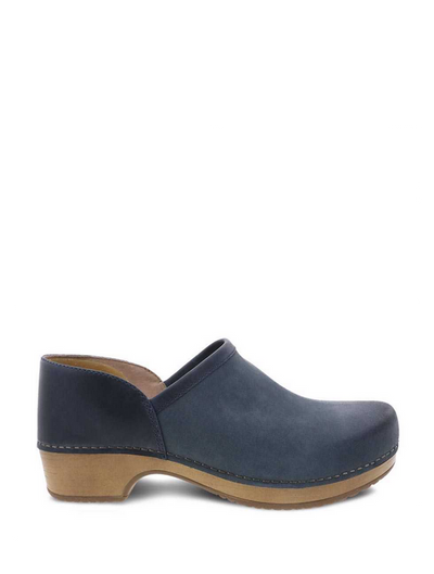 Dansko Brenna Burnished Suede Clog in Navy