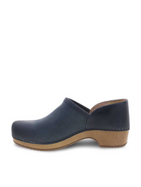 Dansko Brenna Burnished Suede Clog in Navy