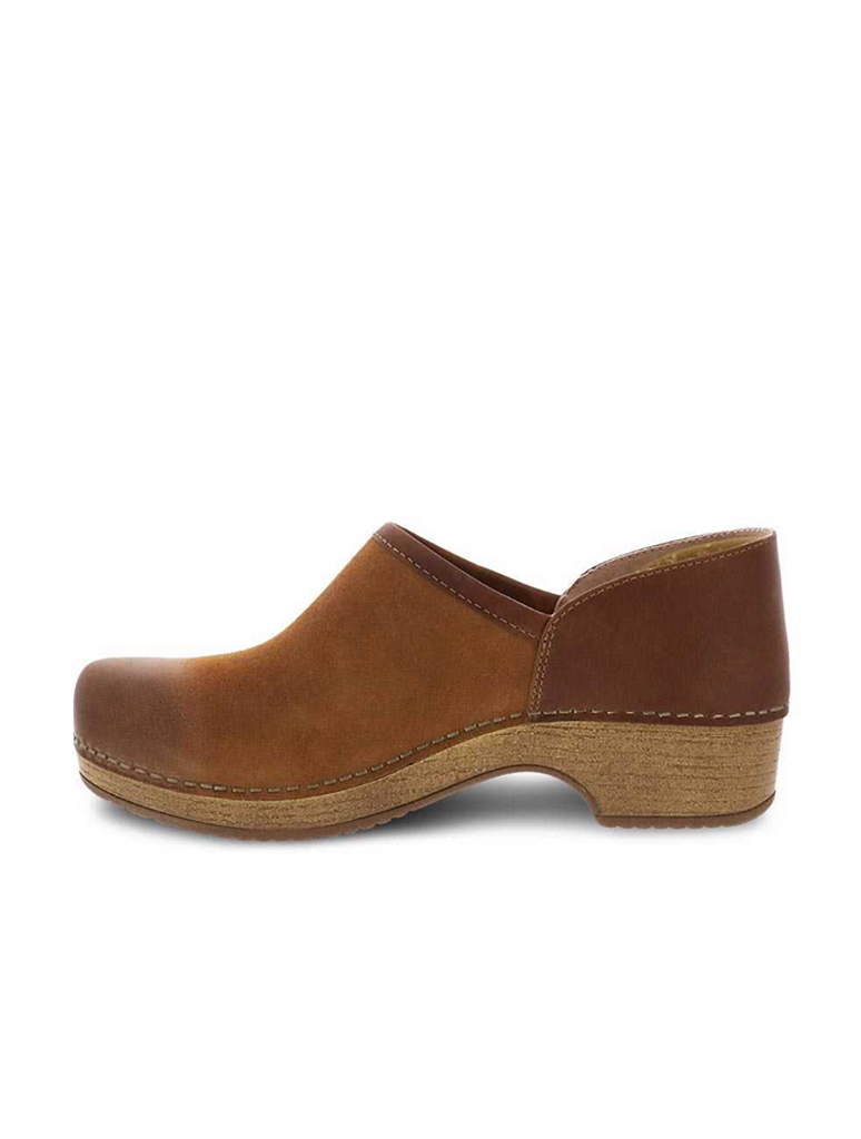 6785184956491-Dansko-Brenna-Burnished-Suede-Clog-in-Tan