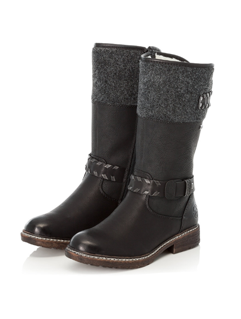 Rieker Mid-Calf Boot in Black