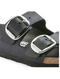 Birkenstock Arizona Big Buckle Sandal in Black Oiled Leather