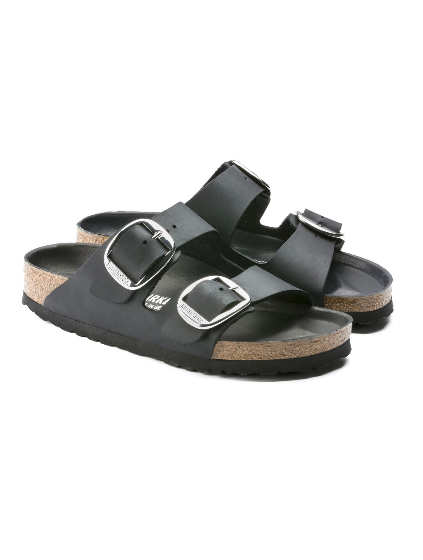 Birkenstock Arizona Big Buckle Sandal in Black Oiled Leather