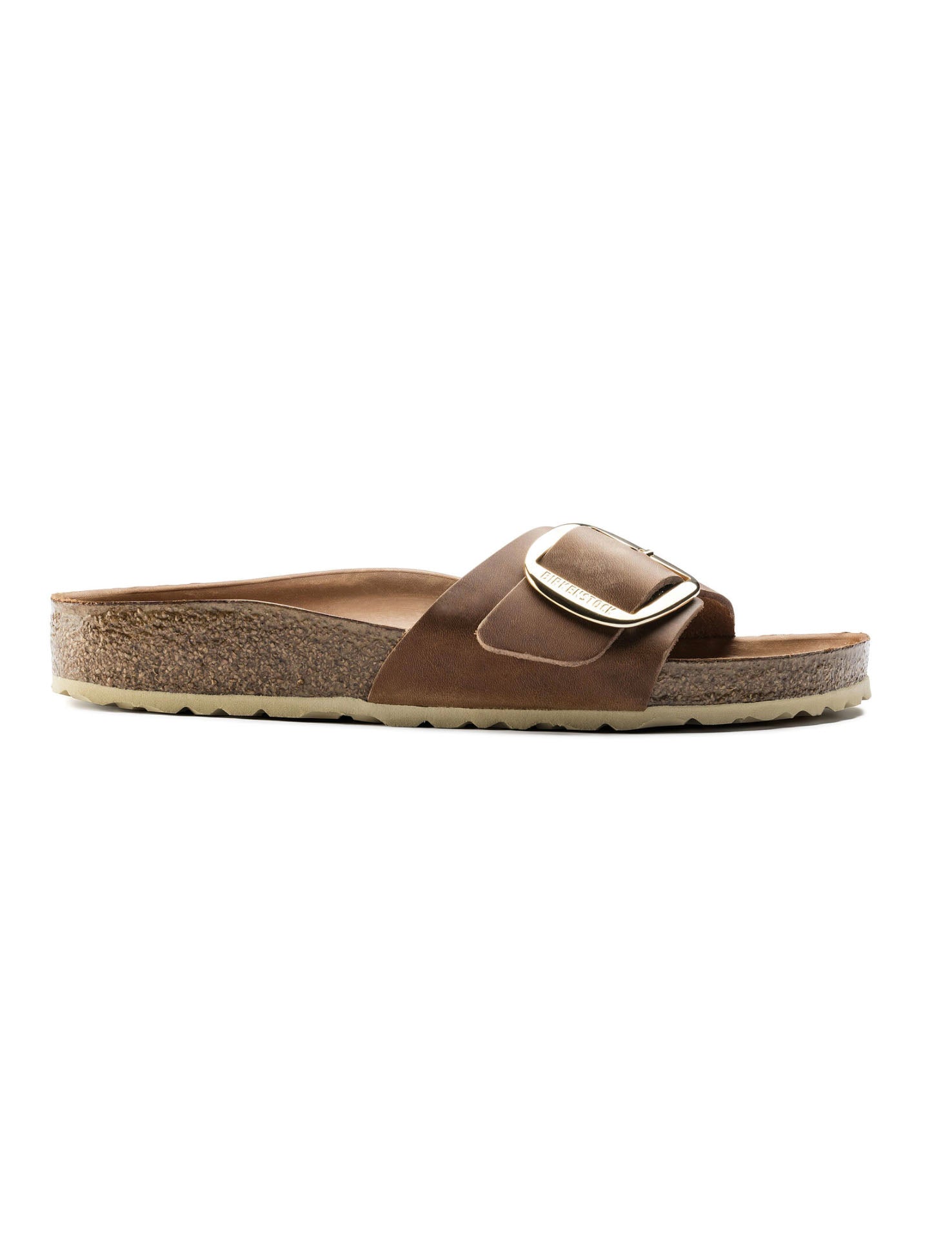 Birkenstock Madrid Big Buckle Sandal in Cognac