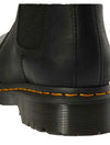 Dr. Martens 2976 Leonore Faux Fur-Lined Chelsea Boot in Black Burnished Wyoming