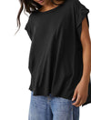 Free People Naomi Tee in Washed Black