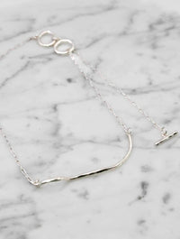 Irregular Twig Necklace in Silver