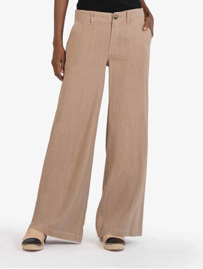 Kut From The Kloth Meg Linen Pants in Khaki 654874560045