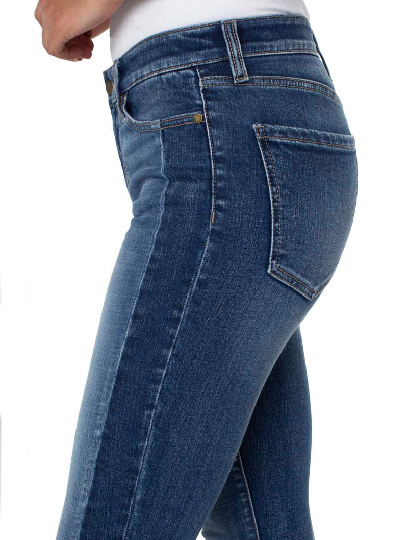 Liverpool Blocked Abby Ankle Skinny Jeans in Cedar Bluffs