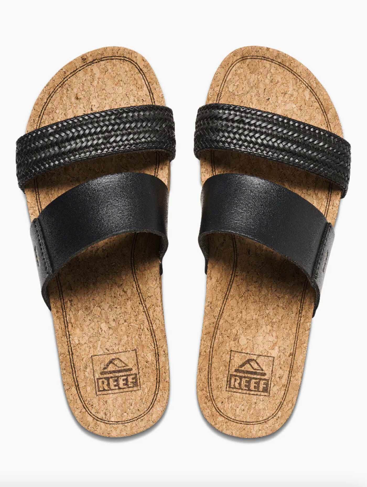 Reef Cushion Vista Hi Sandal in Black Braid 195333716862