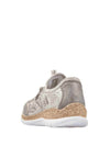 Rieker Nikita N42K6-40 Sneaker in Grey/Rose Metallic