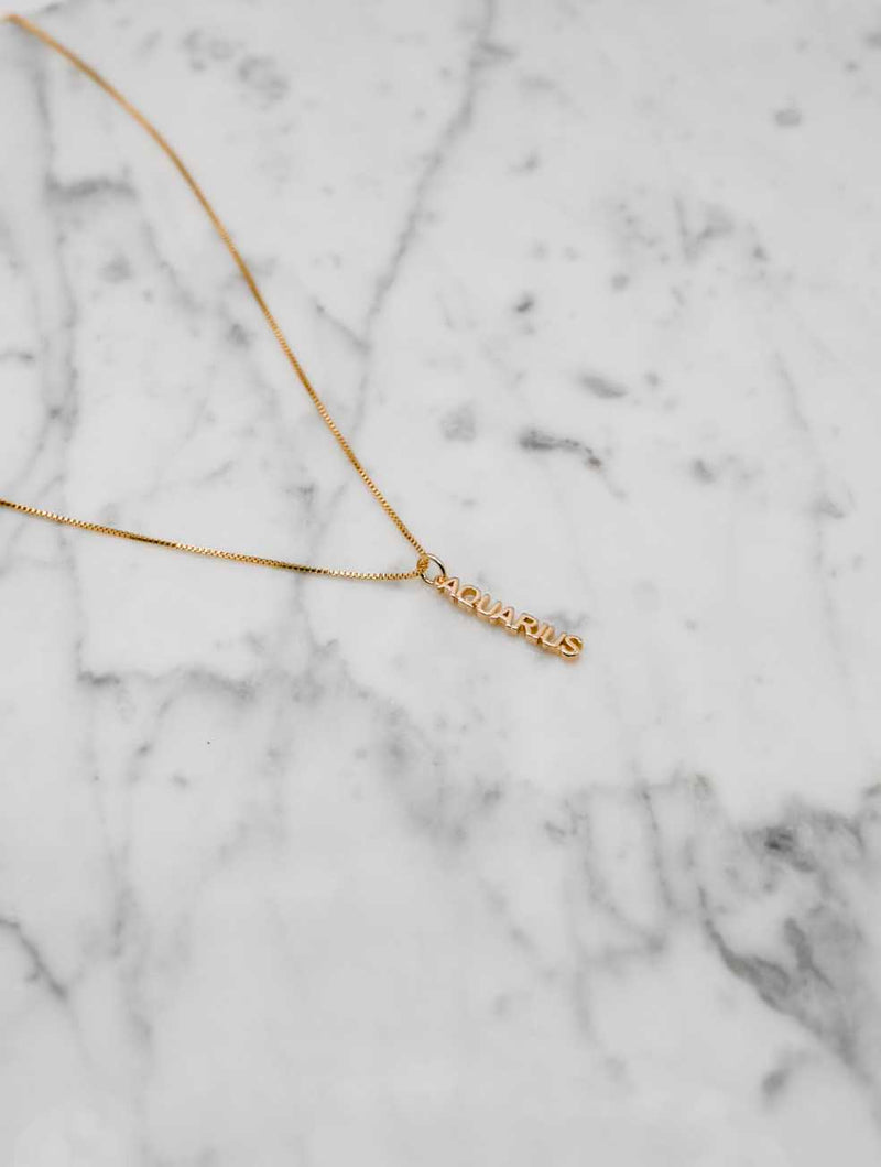 Zodiac Necklaces in Gold